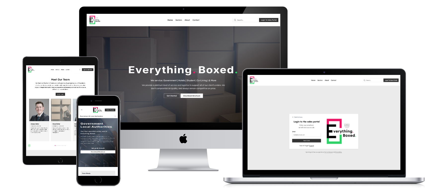 EBL Website on different devices